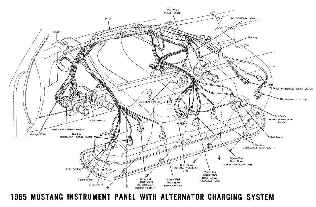 1965-Mustang-Instrumententafel-Lichtmaschine