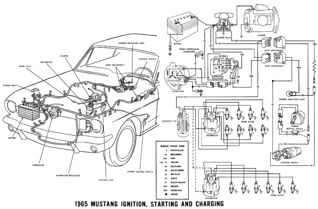 1965-Mustang-Zuendung-Anlasser-Lichtmaschine